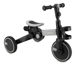 MOMI Odrážedlo FILO 3v1 šedá / Tříkolka a balanční kolo / Nastavitelná sedačka / Nosnost 25 kg / Hliníkový rám