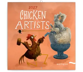 NOTIQUE Poznámkový kalendář Chicken Artists 2027 / Poznámkový kalendář / 30 x 30 cm