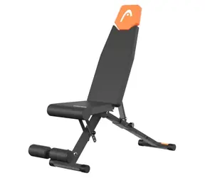 HEAD Skládací posilovací lavice černá / Posilovací lavice / opěrka nastavitelná do 5 poloh / nosnost 120 kg