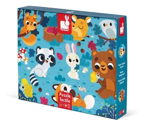 JANOD Hmatové puzzle Lesní zvířátka / 20 dílků / s plakátem