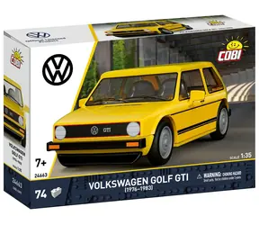COBI Stavebnice 24663 Volkswagen Golf GTI 1976 žlutá / 1:35 / 74 dílků / od 6 let