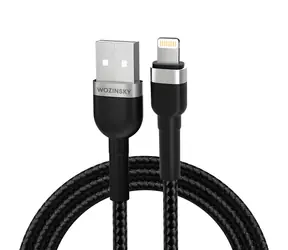 Wozinsky WNBAL1 černá / Datový a nabíjecí kabel / USB-A - Lightning / 2,4A / 1 m