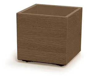 Prosperplast MADERA SQUARE eco wood 38,5 cm naturo / Květináč / Plast / 31,5 l
