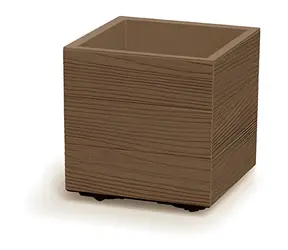 Prosperplast MADERA SQUARE eco wood 28,8 cm naturo / Květináč / Plast / 13,1 l