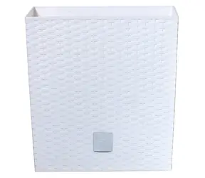 PROSPERPLAST Rato Low bílá 17 cm / Květináč / Objem 4 l / Výška 17 cm / Plast