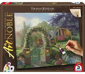 SCHMIDT SPIELE Malování akrylem Thomas Kinkade: Hummingbird Cottage / My ArtNOBLE / Plátno 40 x 50 cm