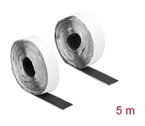 Delock samolepicí suchý zip černý / Suchý zip / plast / šířka 25 mm / délka 5 m