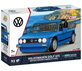 COBI Stavebnice 24661 Volkswagen Golf GTI Cabrio 1984 modrá / 1:35 / 93 dílků / od 6 let