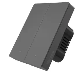 Sonoff M5-2C-80 grafitová / Chytrý nástěnný vypínač / 2-kanálový / WiFi / pro rám