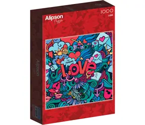 ALIPSON Čtvercové puzzle Láska / 1000 dílků / 63,5 x 63,5 cm