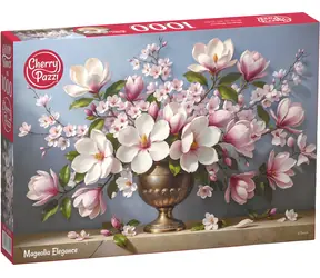 CHERRY PAZZI Puzzle Magnóliová elegance / 1000 dílků / 70 × 50 cm
