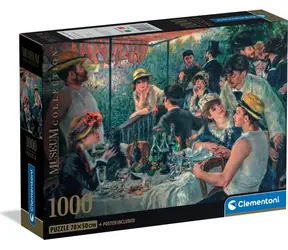 CLEMENTONI Puzzle Museum Collection: Snídaně veslařů / 1000 dílků / od 14 let / 50 x 70 cm