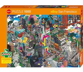 HEYE Puzzle Pixorama: Sanfranciské pátrání / 1000 dílků / 70 x 50 cm