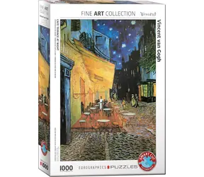 EUROGRAPHICS Puzzle Terasa kavárny v noci / 1000 dílků / 67,6 x 48,9 cm