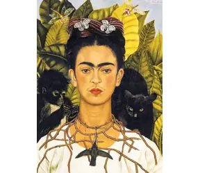 EUROGRAPHICS Puzzle Portrét Frídy Kahlo s trnovým náhrdelníkem / 1000 dílků / 48 x 68 cm