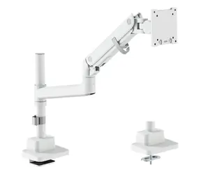 Digitus bílá / Držák pro jeden monitor / do 57" / VESA 75x75, 100x100 / nosnost 27 kg / plynová pružina
