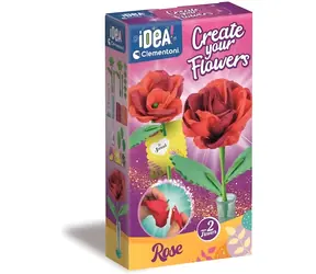 CLEMENTONI IDEA Kreativní sada Květinová továrna: Růže / 2 květiny k sestavení