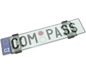 Compass Podložka pod SPZ bezrámečková černá / Podložka pod SPZ / bez rámečku / pár