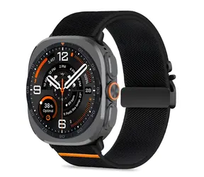 Tech-Protect Nylon Clasp černá / Řemínek pro Samsung Galaxy Watch Ultra / 47 mm / Nylon