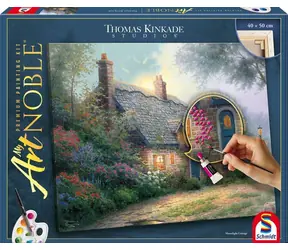 SCHMIDT SPIELE Malování akrylem Thomas Kinkade: Moonlight Cottage / My ArtNOBLE / Plátno 40 x 50 cm