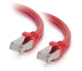 Mercodan Cat6a S/FTP červená / Patch kabel / RJ-45 / 15 m