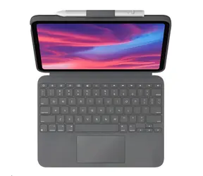 Logitech Combo Touch Oxford Grey / Ochranný kryt s klávesnicí / Apple iPad 10. generace / CZ/SK layout