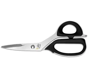 KAI Kuchyňské nůžky Shun univerzální černé / Rozebíratelné / S otvírákem lahví / Nerezová ocel 420J2 / 23 cm