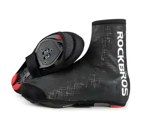 Rockbros LF1081 černá / Cyklistické návleky na boty / Vodotěsné / Větruodolné / 42-46 cm