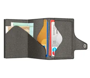 TRU VIRTU Click & Slide Recycled PET šedá/černá / Peněženka / RFID ochrana / až 12 karet