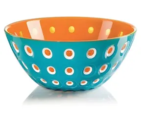 Guzzini LE MURRINE modrá, oranžová / Mísa / Akrylát 3 Color Tech / 25 cm