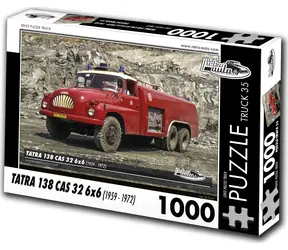 RETRO-AUTA Puzzle TRUCK č.35 Tatra 138 CAS 32 6x6 (1959-1972) / 1000 dílků / 66 × 47 cm