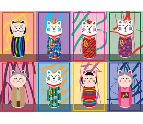 YAZZ Puzzle Maneki Kokeshi / 1000 dílků / 68 x 48 cm