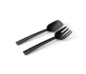 BLIMPLUS Příbor na servírování salátu Paestum Carbon Black / 29 cm / bez BPA / myčka
