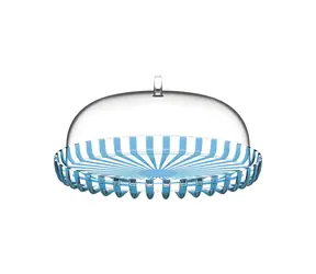 Guzzini DOLCEVITA tyrkysová / Podnos na dort s víkem / O 31 cm / bioplast