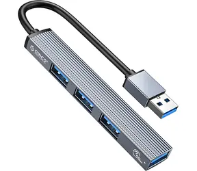 Orico USB Hub 5Gbps hliníkový / Hub USB / 1x USB-A 3.1 + 3x USB-A 2.0