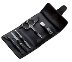 Boker Classic Manikúrní sada / Sada na manikúru / 5 ks / kožené pouzdro
