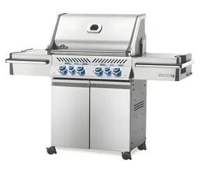 Napoleon Prestige PRO 500 / Plynový gril / 4 hořáky + infračervený boční hořák / rožeň / nerez / PB