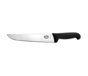 Victorinox Fibrox černá / Porážecí a řeznický nůž / 18 cm / Hladké ostří / Protiskluzová rukojeť