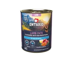 Ontario Adult jehněčí paté s rakytníkem 800 g / Konzerva pro psy