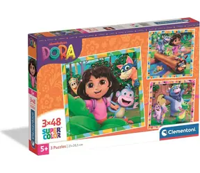 CLEMENTONI Puzzle Dora průzkumnice / 3x48 dílků / od 5 let