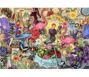 GRAFIKA Puzzle Zahradní koláž / 1000 dílků / 69 × 47,8 cm