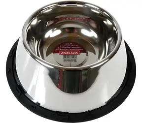 Zolux Miska pro španěla nerez s gumovým podstavcem / Miska pro psy / Nerez / O 24 cm / 0,95 l
