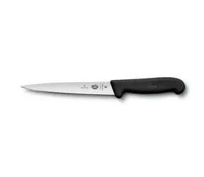 Victorinox Fibrox černá / Filetovací nůž / 18 cm / flexibilní / špičatý
