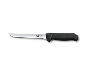 Victorinox Fibrox černý / Vykosťovací nůž / 15 cm / úzký / hladký