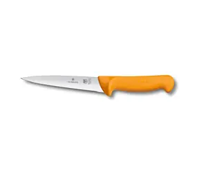 VICTORINOX Vykosťovací a vykrvovací nůž Swibo oranžová / 15 cm / Hladké ostří
