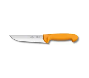 Victorinox Řeznický nůž Swibo oranžová 14 cm / Hladké ostří