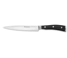 WÜSTHOF Nůž na šunku CLASSIC IKON 16 cm / Nerezová ocel 58 HRC / Kovaná čepel / Nýtovaná rukojeť