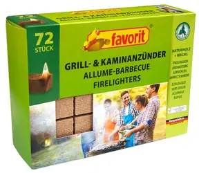 Alschu Podpalovač tuhý 72 ks / Podpalovač / Dřevitá vláknina s parafínem / 72 ks
