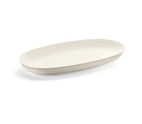 Guzzini TIERRA oválný podnos bílá / Podnos / recyklovaný plast / 41 x 22,9 cm
