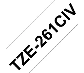 Brother TZE261CIV bílá/černá / Kazeta s páskou / laminovaná / 36 mm / 8 m